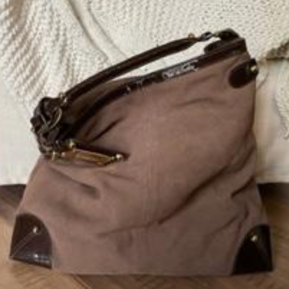 New Bebe Brown Suede Handbag